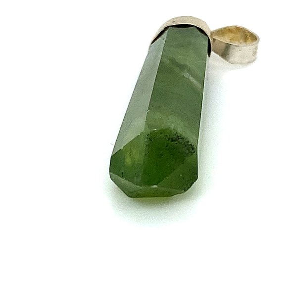 Nephrite Jade 28.30ct Solid 925 Silver Pendant - Picture 6 of 6